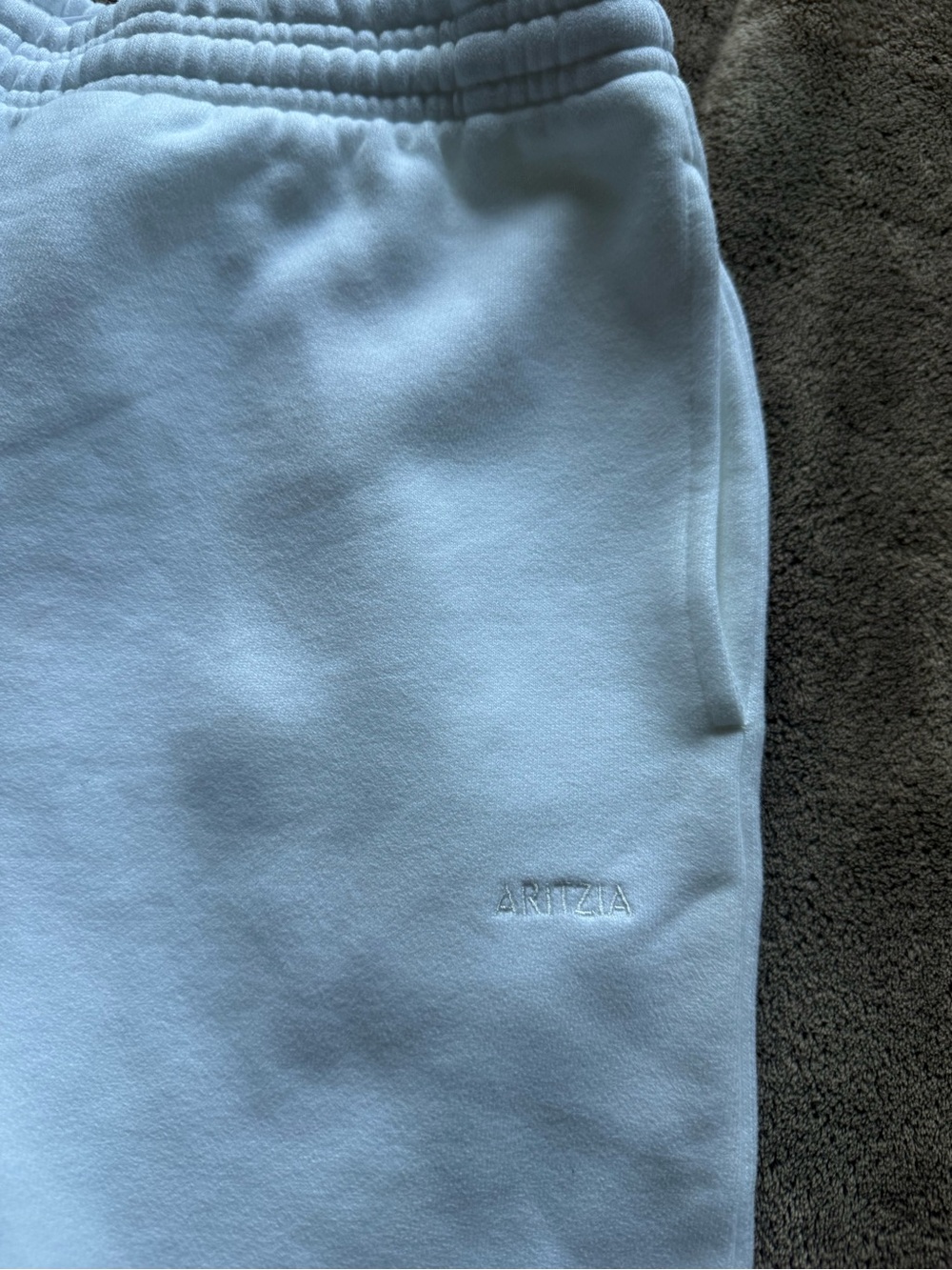 Aritzia White Sweatfleece Drawstring Sweatpants - Picture 2 of 4